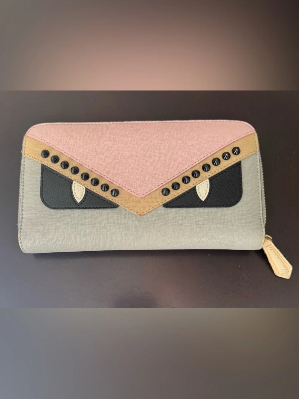 Fendi Vitello Multicolor Monster Leather Wallet